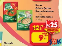 KNORR ÇABUK ÇORBA KREMALI MANTAR/KITIRLI DOMATES KNORR ÇABUK ÇORBA KREMALI MANTAR/KITIRLI DOMATES